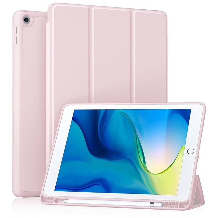 Калъф fixGuard Flex Trifold, Pencil Holder за iPad 10.2 (2019 / 2020 / 2021) - Pink
