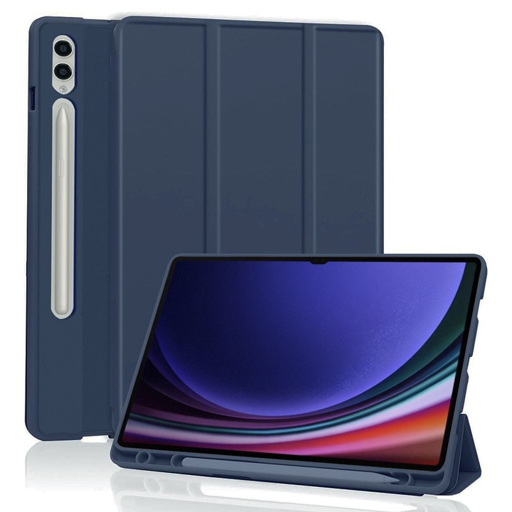 Калъф fixGuard Flex Trifold, Pencil Holder за Samsung Galaxy Tab S9 Ultra - Dark Blue