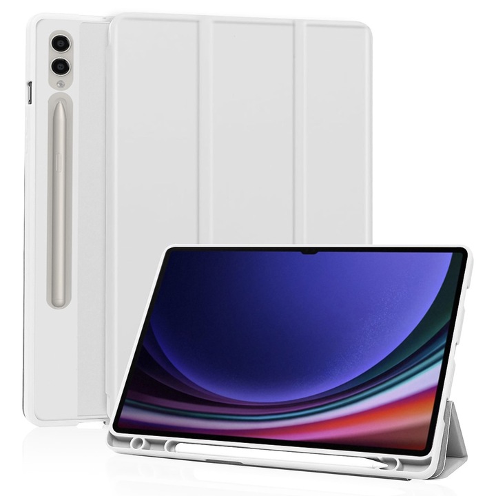 Husa pentru tableta Samsung Galaxy Tab S9 Ultra, Accesorio Flex Trifold Pen, Gray