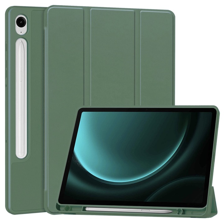 Калъф fixGuard Flex Trifold, Pencil Holder за Samsung Galaxy Tab S9 FE - Green