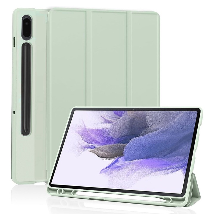 Калъф fixGuard Flex Trifold, Pencil Holder за Samsung Galaxy Tab S7 FE - Matcha Green
