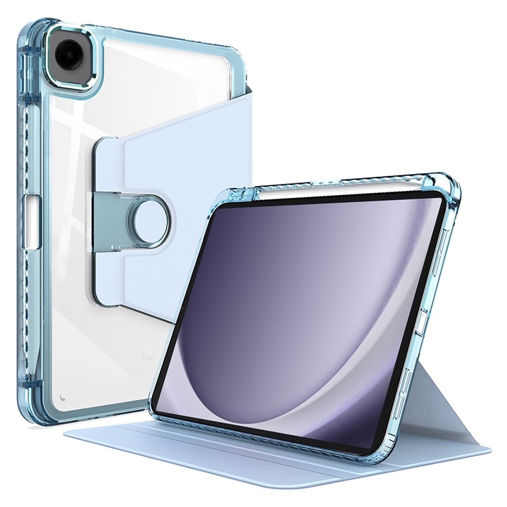 Кейс съвместим с Samsung Galaxy Tab A9, Crystal Vision, U36, Син