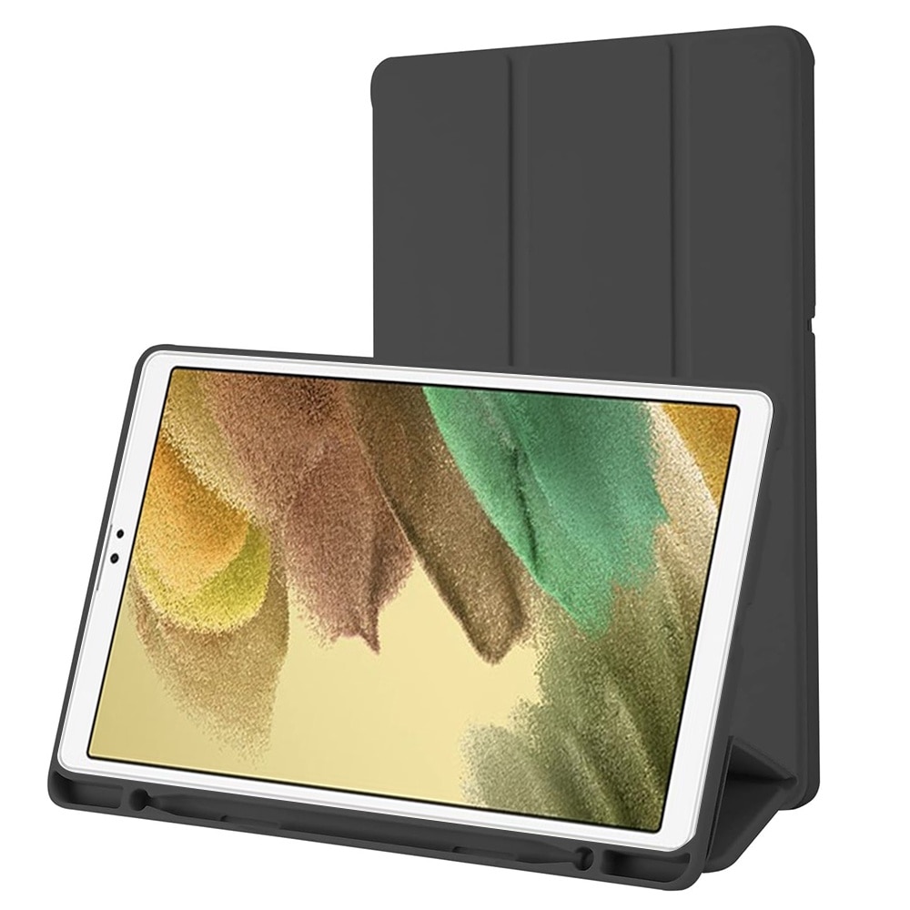 Husa pentru Samsung Galaxy Tab A7 Lite 8.7 inch Soft Shell cu functie wake-up/sleep si compartiment pentru stylus tip stand - negru