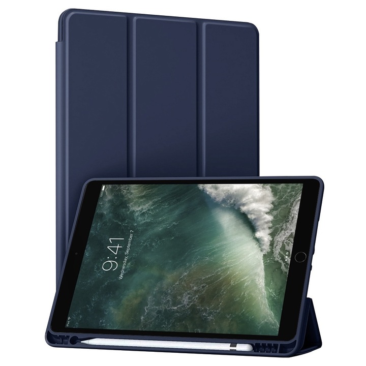 Калъф fixGuard Flex Trifold, Pencil Holder за iPad Air 10.5 2019 / iPad Pro 10.5 2017 - Dark Blue