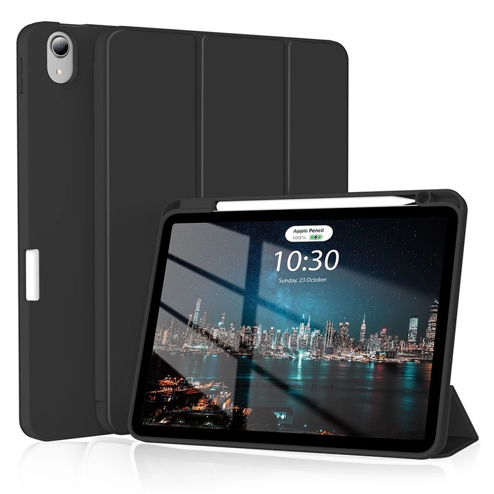 Husa Protectie pentru iPad Air 4 2020/Air 5 2022, K92, TPU, Deep Dark