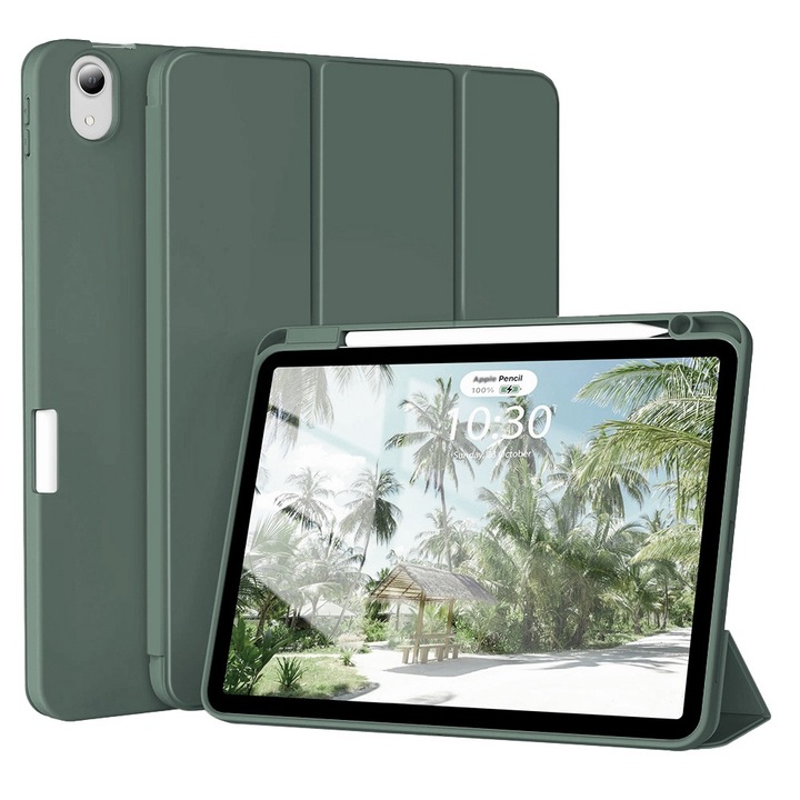 Калъф fixGuard Flex Trifold, Pencil Holder за iPad Air 4 (2020) / Air 5 (2022) - Green