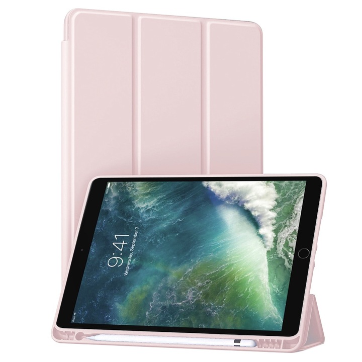 Калъф fixGuard Flex Trifold, Pencil Holder за iPad Air 10.5 2019 / iPad Pro 10.5 2017 - Pink