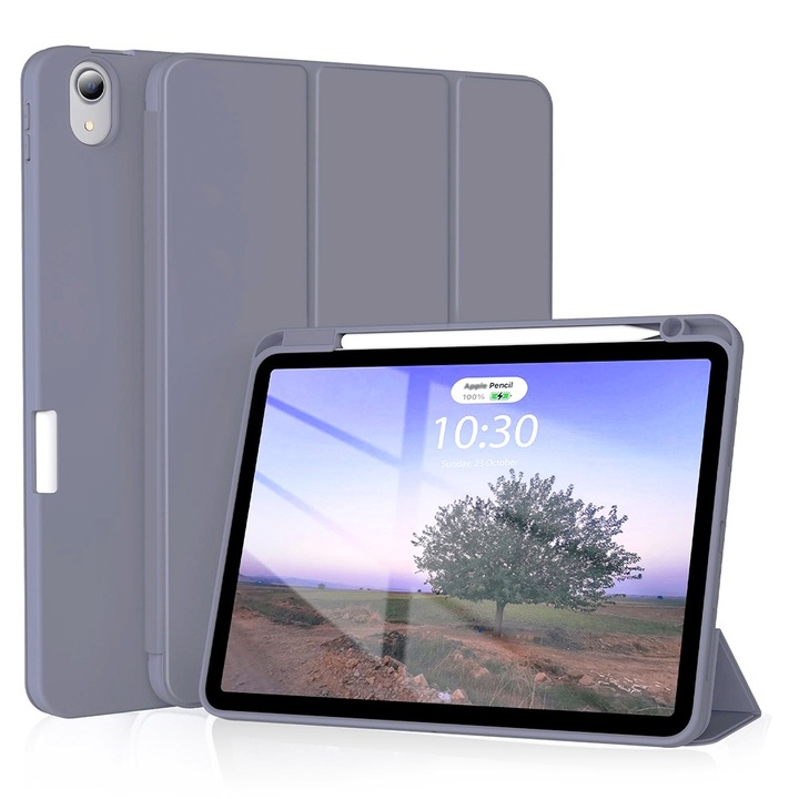 Калъф fixGuard Flex Trifold, Pencil Holder за iPad Air 4 (2020) / Air 5 (2022) - Purple
