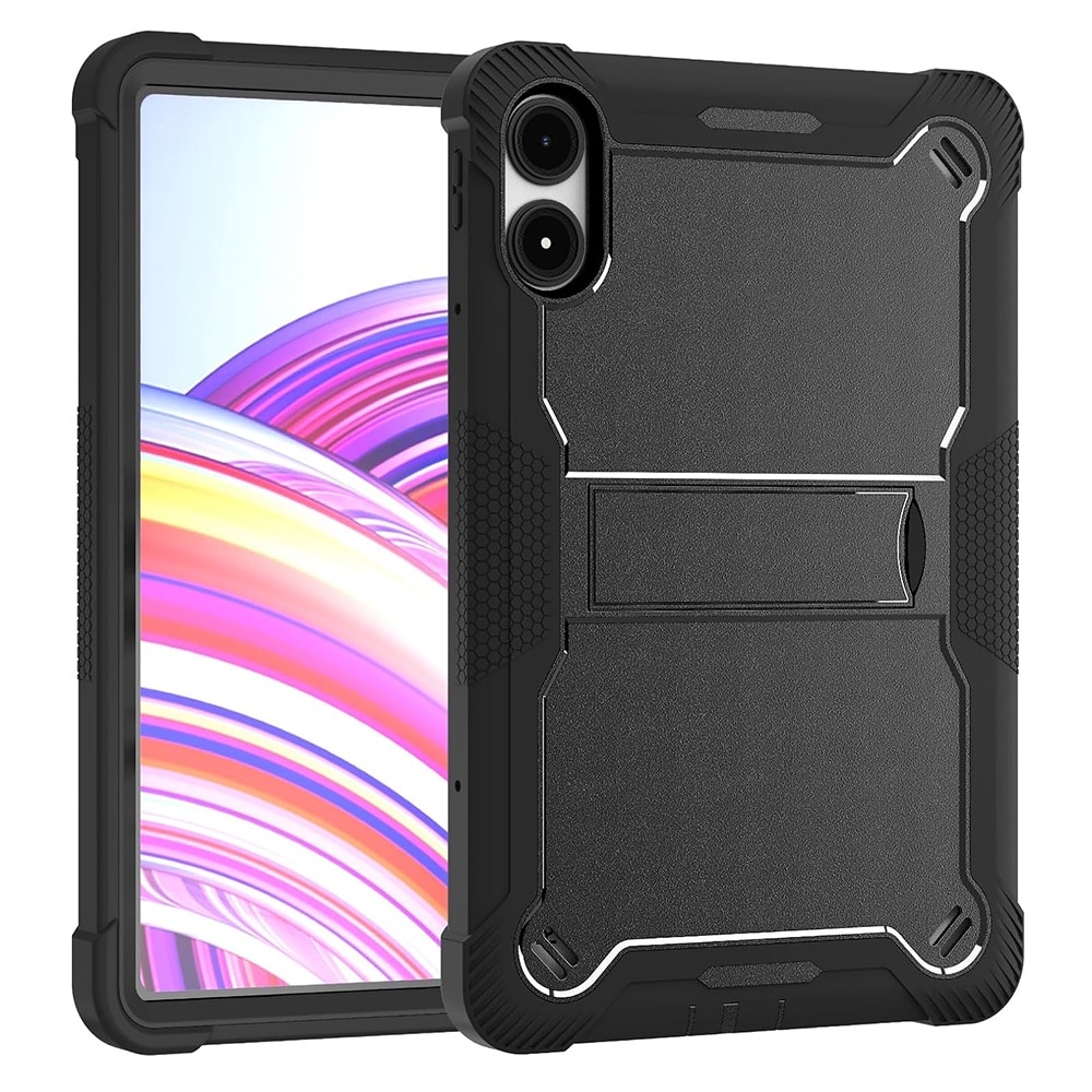 [Pachet 360°] Husa + folie din sticla pentru Xiaomi Redmi Pad Pro Rugged Heavy Duty - negru