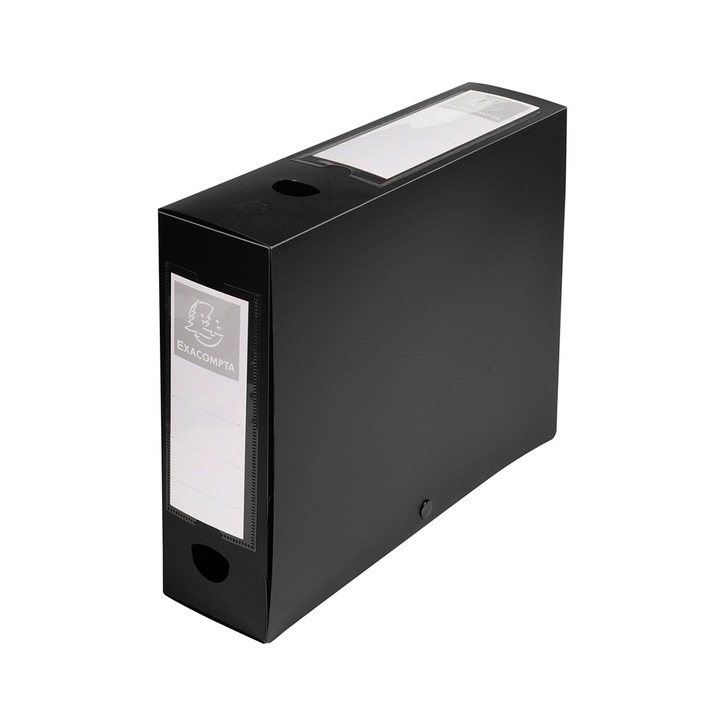 Dosar, Exacompta, A4, PP, 8 cm, Negru