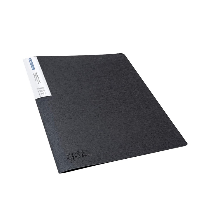 Dosar Rapesco Germ-Savvy, PP, 20 buzunare, negru