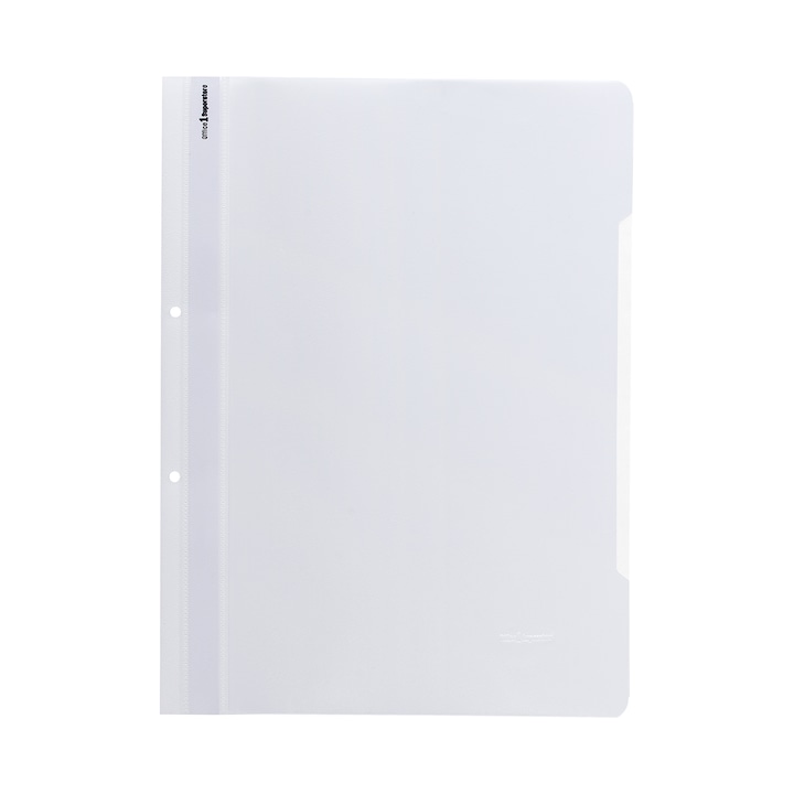 Dosar Office 1, PP, cu perforare, alb, 50 buc