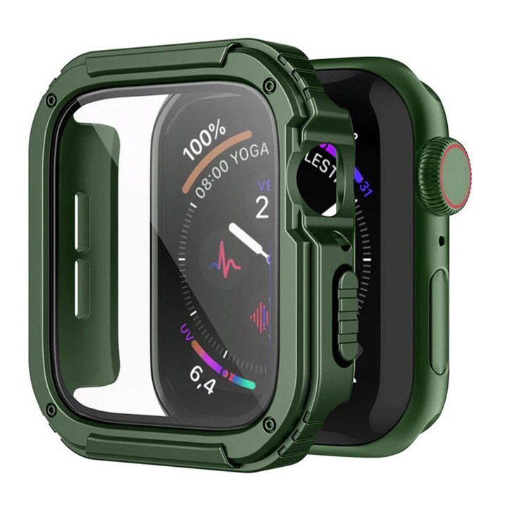 Калъф fixGuard Lito Watch Armor 360 Case + Screen Protector за Apple Watch 4 / 5/ 6/ SE / SE 2 (40mm) - Green