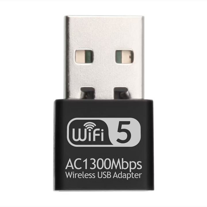 USB WIFI адаптер, NDUP, 1300Mbps, USB2.0,5GHz+2.4GHz,IEEE 802.11ac a/n/g/b черен