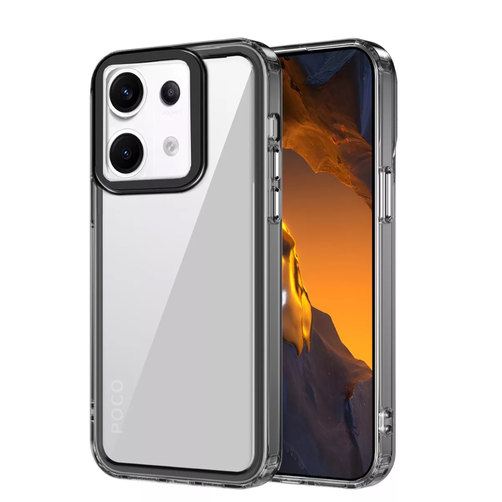 Husa pentru Xiaomi Redmi Note 13 4G, Husa telefon rezistenta la socuri si 2 folie securizata, Negru
