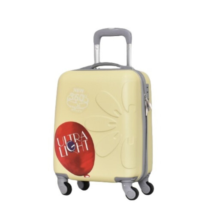 Troler, Perfect Line, 48 x 20 x 32 cm, Galben deschis