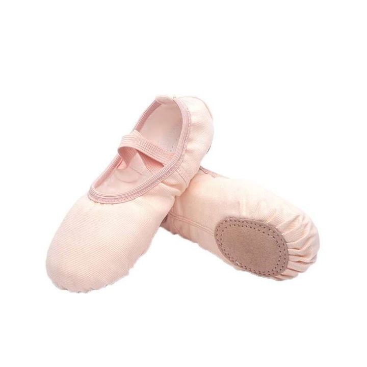 Balett cipő lányoknak, Hokretme, bőr, bézs