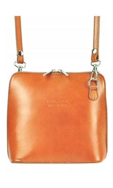 Női táska, Vera Pelle, Bőr, barna ezüst kiegészítőkkel