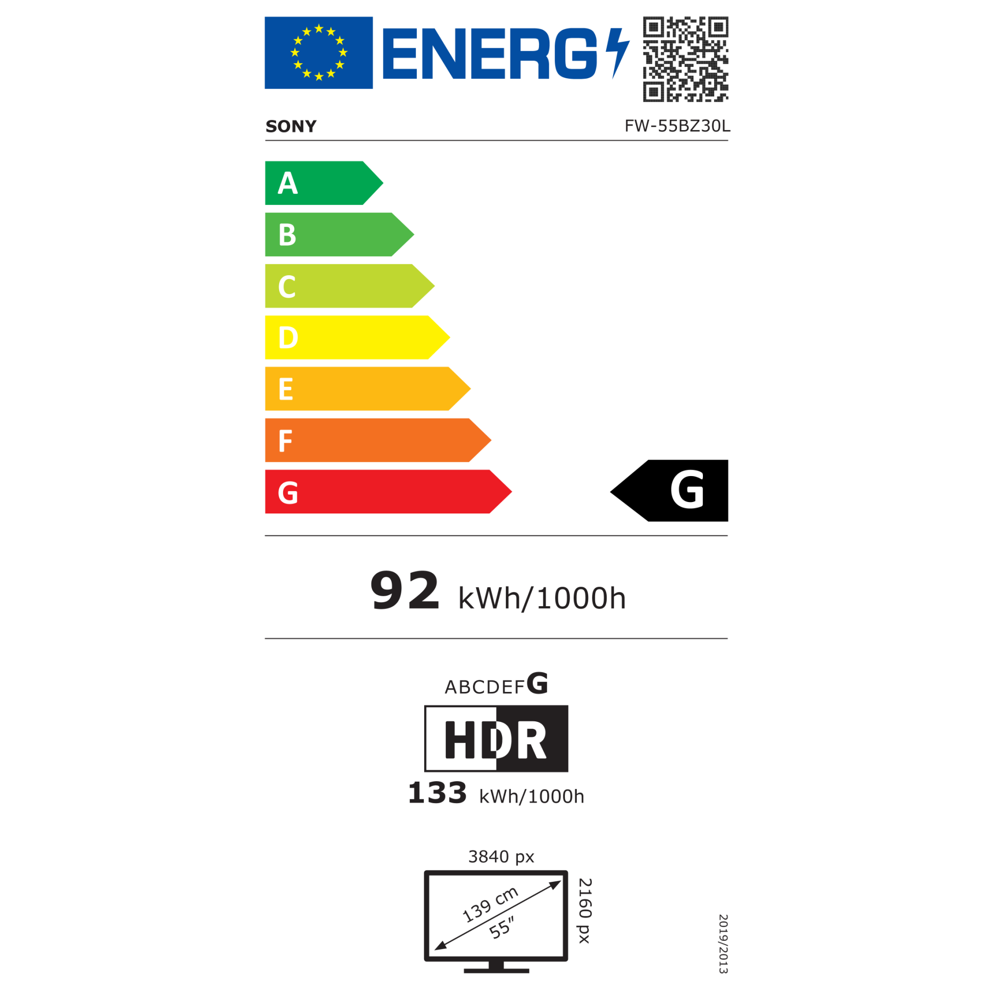 Televizor inteligent, Sony, FW-55BZ30L, 55", 4K