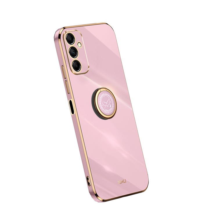 Husa pentru Samsung Galaxy A15, Husa TPU placata si suport, Violet