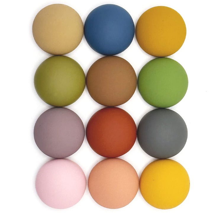 Magneti Decorativi Semisferici, 12 bucati, Mat, Multicolor, 18mm, WANDAVICTA®, Pentru Frigider, Acasa, Birou​