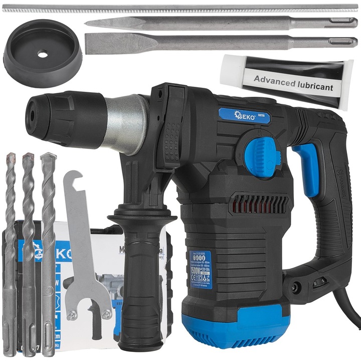 SDS+ forgókalapács, 1500 W, 6J, Geko G80708