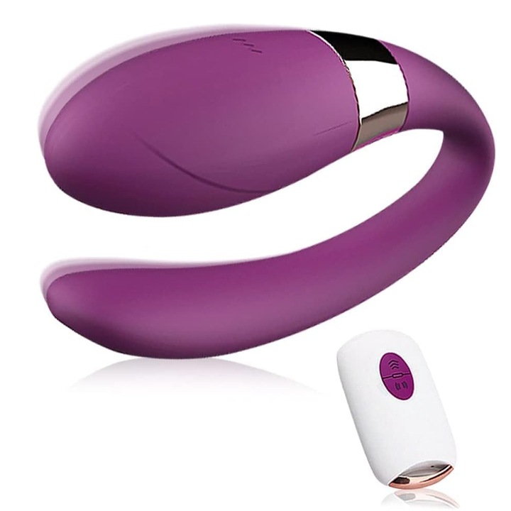 DEACOWER hordozható vibrátor, 9 vibrációs mód, vízálló, lila vagy rózsaszín, USB töltés, távirányító