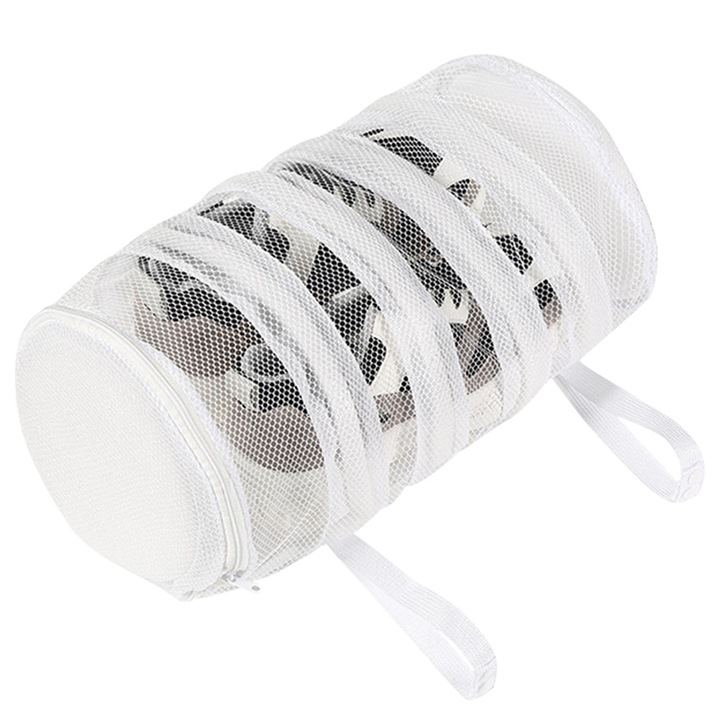 Чанта за обувки за перална машина, Мрежеста торба, бяла