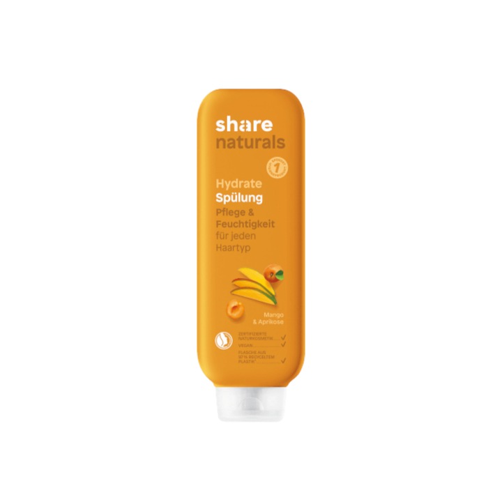 Балсам Naturals Share, За суха коса, С екстракт от манго и кайсия, 200 мл