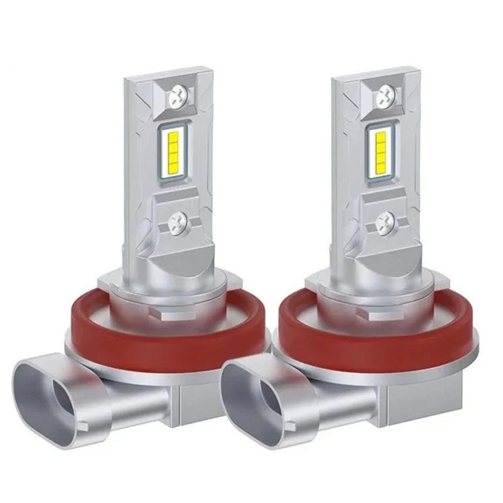 Set 2X Becuri Led Auto, H11, 120W, Lumina Alb-Rece, 15.000 Lumeni, Miromoto®