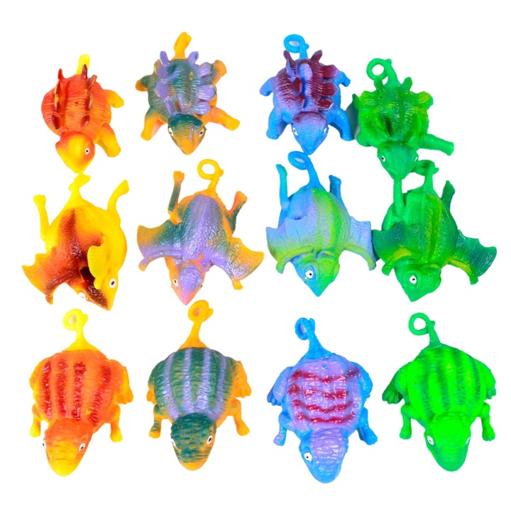 12 db-os dinoszaurusz labda készlet, interaktív játékok, műanyag, fiúknak, 5 év