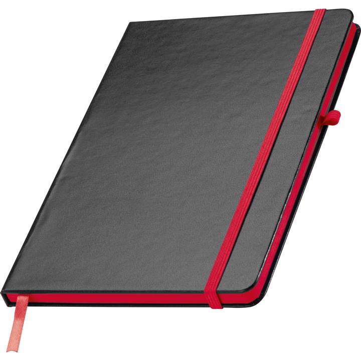 Cuxhaven A5 vonalas jegyzetfüzet, PVC borítóval, 160 oldal, piros