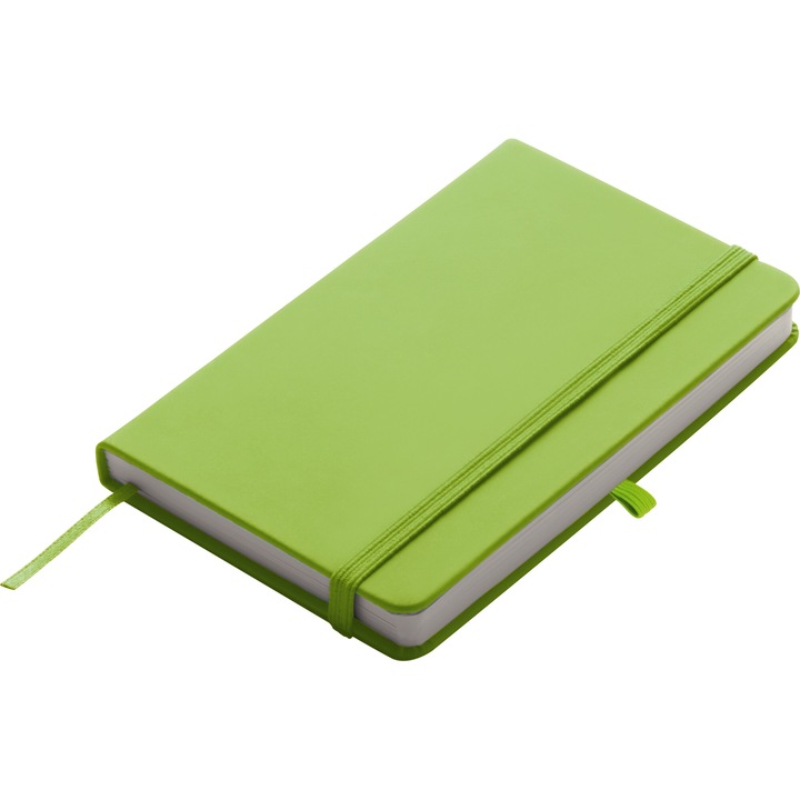 Lübeck A6 sima jegyzetfüzet, PU borítóval, 190 oldal, világoszöld