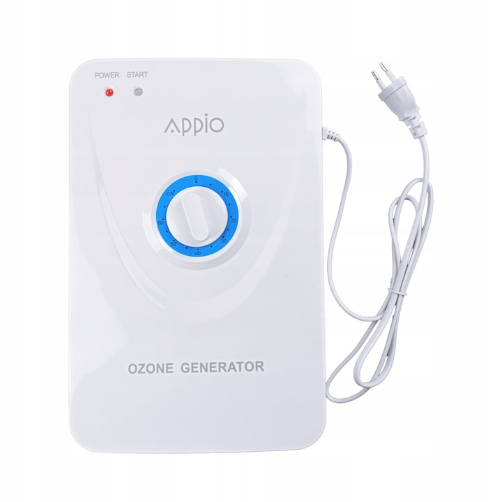 Generator de ozon pentru aer si apa, Appio, 230V, 12W, 600mg/h, Alb