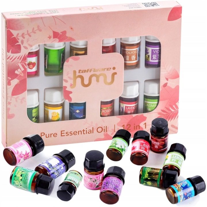 DLED 12 db illóolaj készlet párásítókhoz, aromakeverék, sokszínű