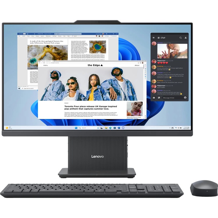 Настолен компютър Lenovo IdeaCentre 27IRH9 All-in-One, Процесор Intel Core i7-13620H (1.8/4.9GHz, 24M), 32 GB, 1 TB SSD M.2 NVMe, Intel UHD Graphics, Free DOS