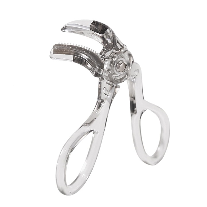 Szempilla göndörítő fésűvel, ergonomikus, tartós, ezüst