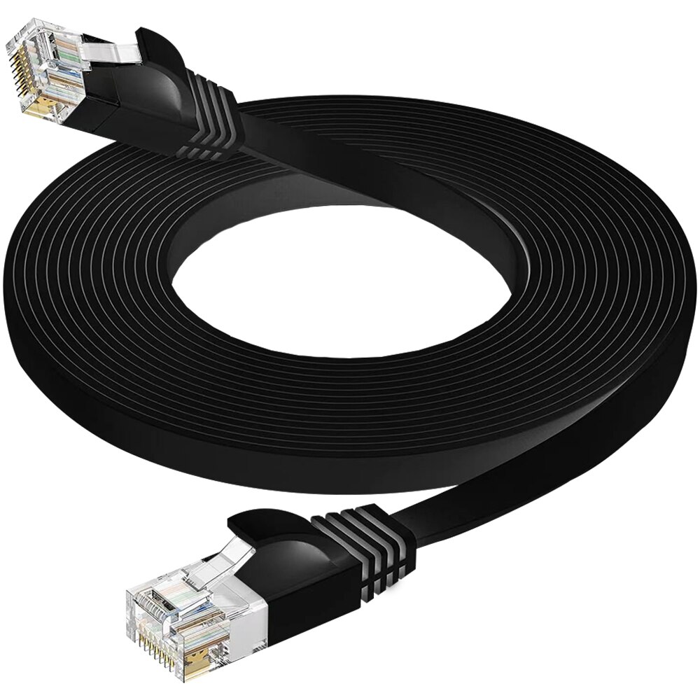 Cablu de retea UTP plat cat6, Yefound®, 10m lungime, Cablu Ethernet de ...