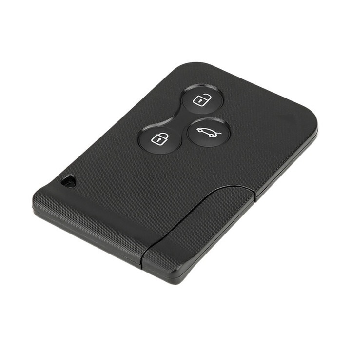 Калъф за автомобилен ключ, С 3 бутона, Съвместим с Renault Megane/Scenic/Clio 2003-2012, Черен