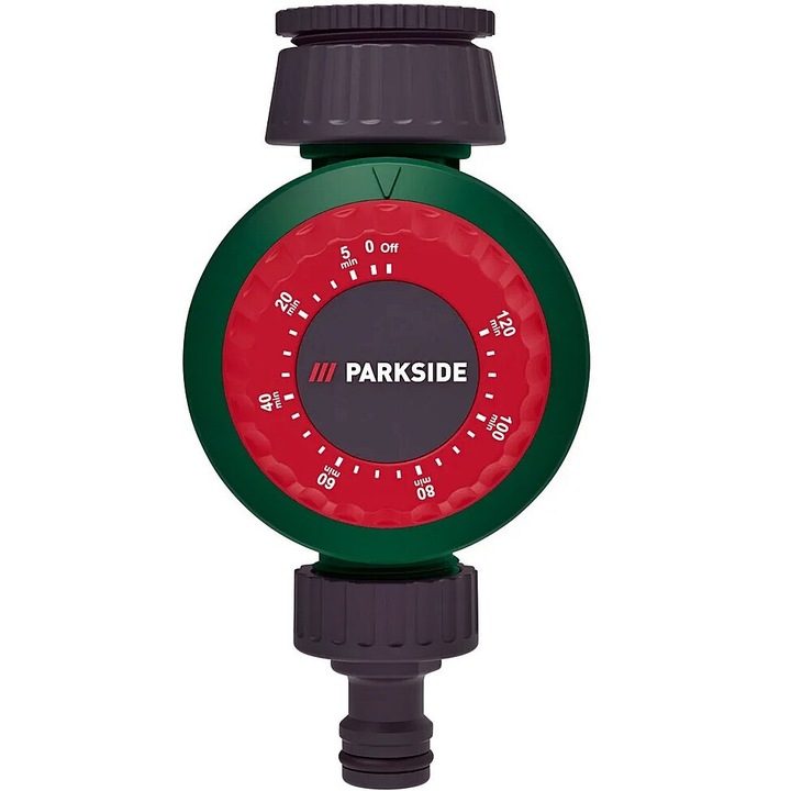 Programator manual de irigat Parkside, ideal pentru gestionarea automata a irigarii gradinii