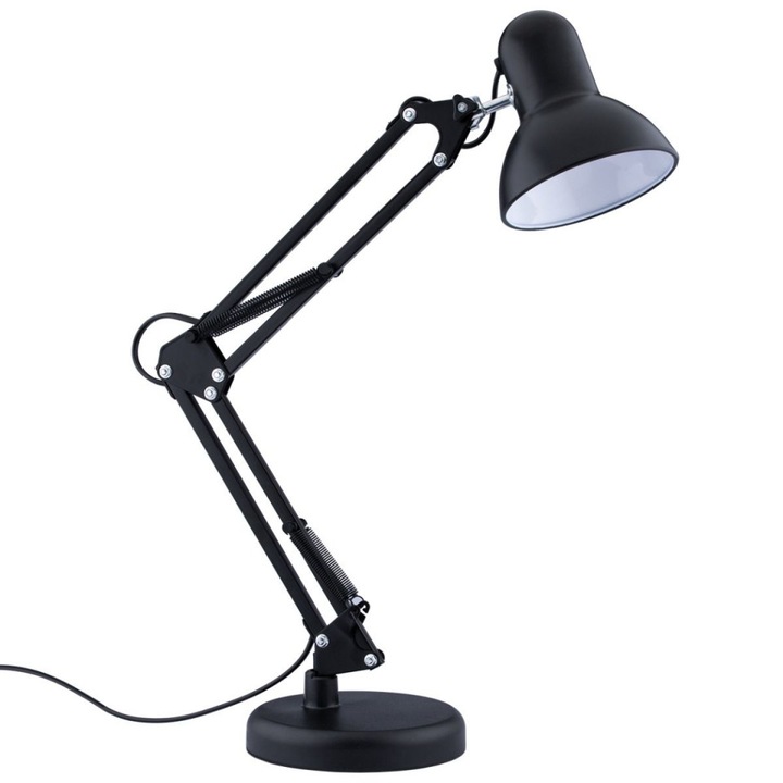 Lampa de birou Lena 1087, cu intrerupator, orientabila 1xE27, neagra, IP20, MasterLED