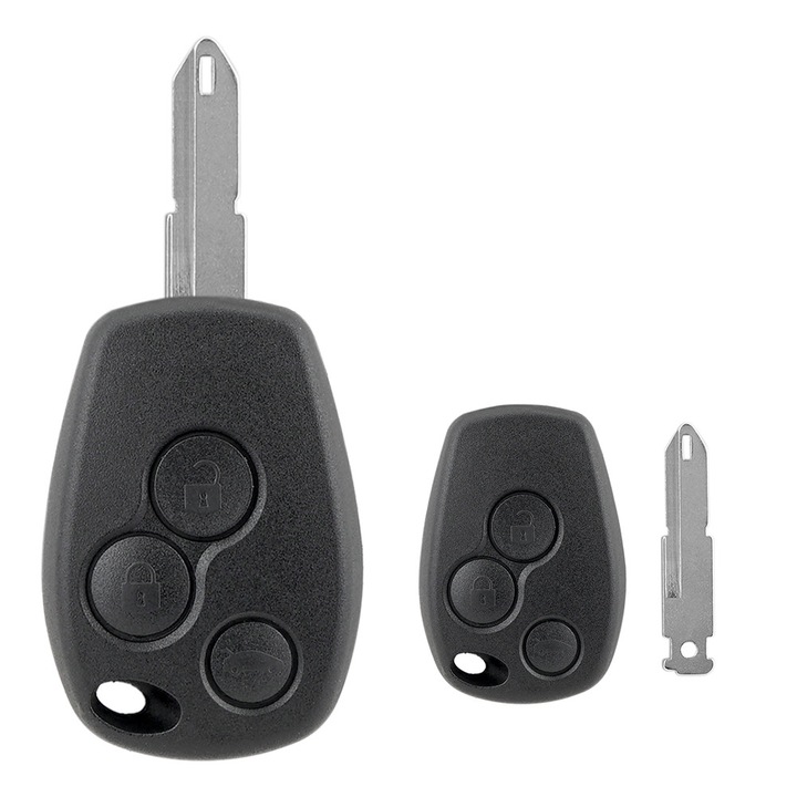 Carcasa cheie auto compatibil Renault Trafic/Clio 3/Modus/Master, Vauxhall Vivaro/Movano cu 3 butoane si lama NE73 negru