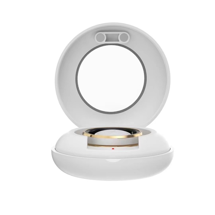 Okosgyűrű, ultrakönnyű, alvás, lépések, pulzusszám, vér oxigénszint, vízálló, kristályfehér, 11