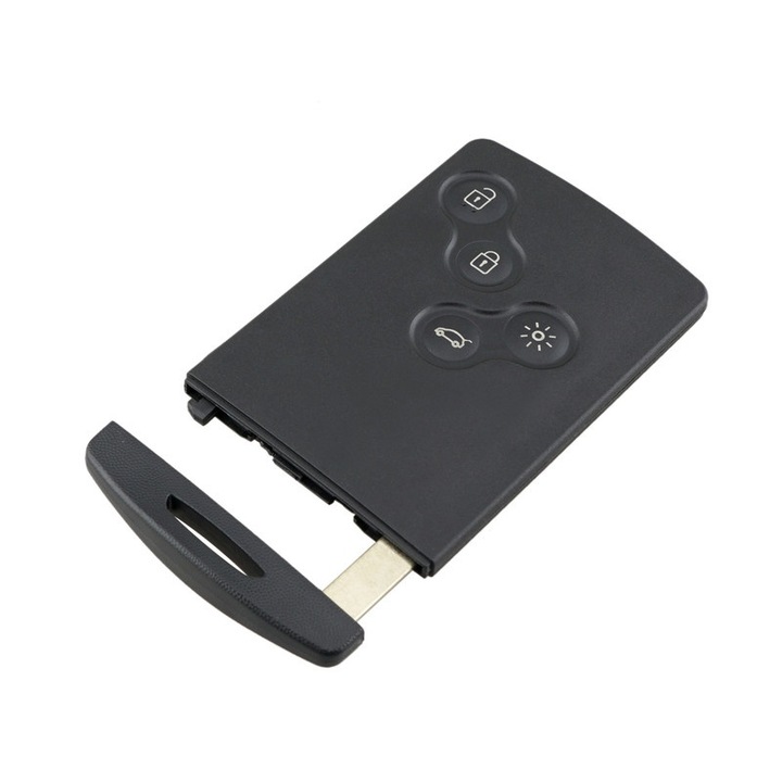 Carcasa cheie auto compatibila Renault Laguna/Megane/Clio/Koleos, cu 4 butoane neagra, lama nedecupata