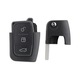 Корпус за автомобилен ключ с 3 бутона за Ford Focus, Fiesta, Mondeo, Galaxy, Kuga, S-Max, B-Max, Eco Sport, черен
