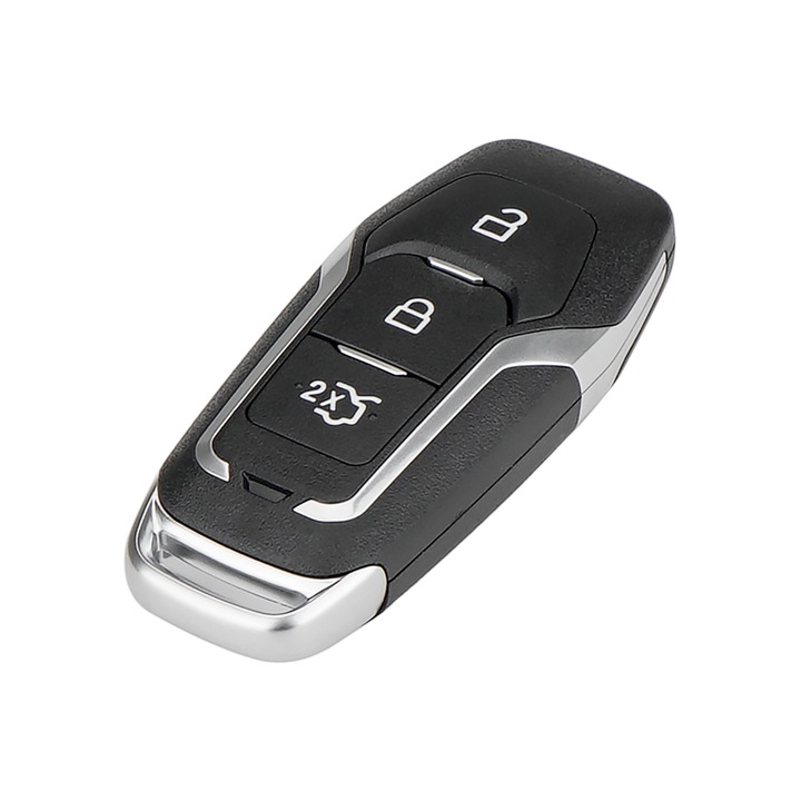 Carcasa cheie auto cu 3 butoane compatibil Ford Edge Mondeo S-Max Galaxy 2014-2018 si lama HU101, negru/