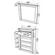 Mobilier hol Nordic-6, Everest, PAL, 160 х 38 х 205 cm, Stejar kraft auriu, grafit