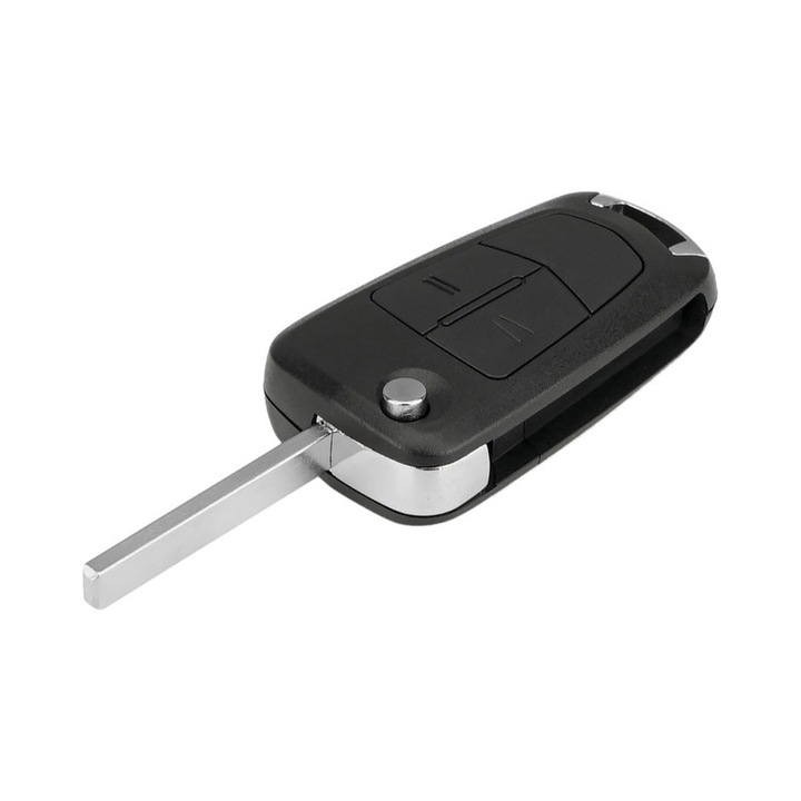 2 gombos flip autós kulcstartó fekete HU100 kulcs Vauxhall Astra Corsa Combo Meriva Tigra Signum Vectra Zafira