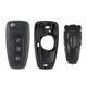 Корпус за автомобилен ключ с 3 бутона, съвместим с Ford Focus, Mondeo, Fiesta, Kuga, Transit, черен