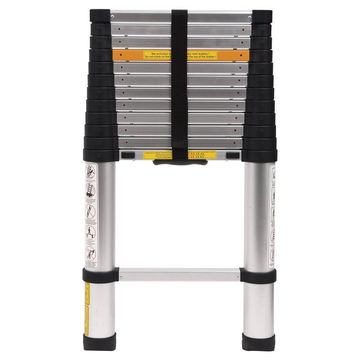 Scara telescopica aluminiu 3.8m, 13 trepte, Vorel 17701